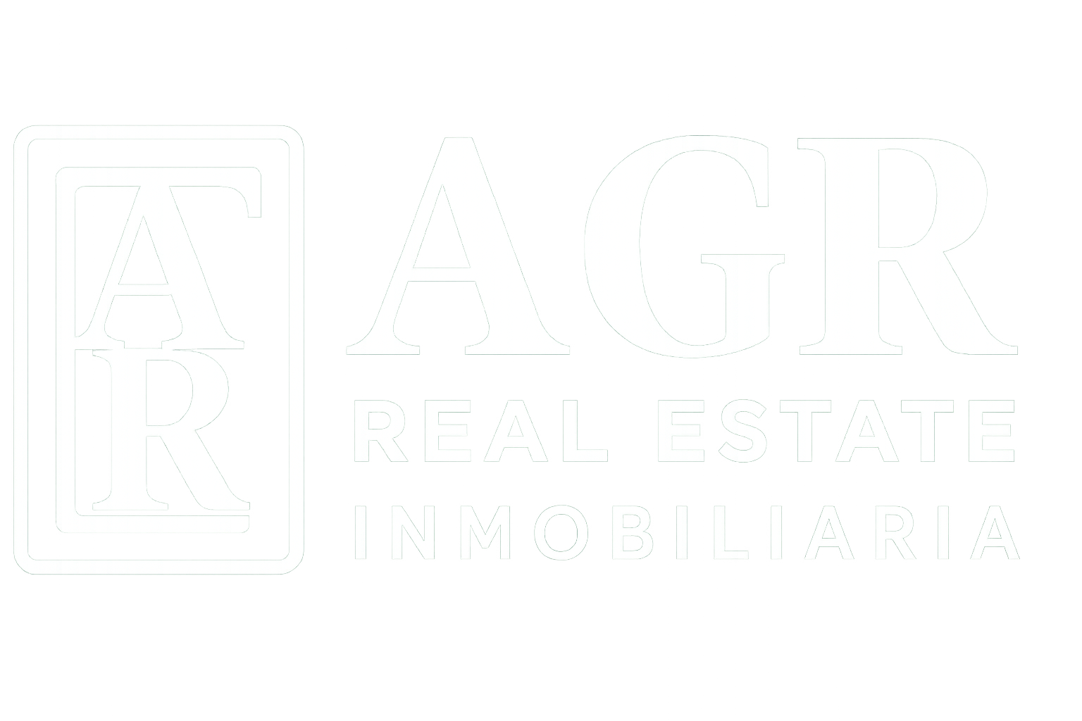 White AGR Real Estate Logo